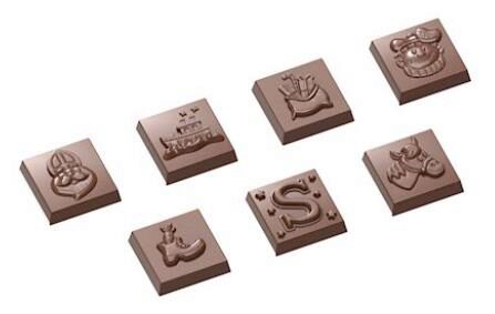 [70409531] MOULE À CHOCOLAT CARAQUE ST NICOLAS  CW1688 3X7 -- 7GR *275X135MM