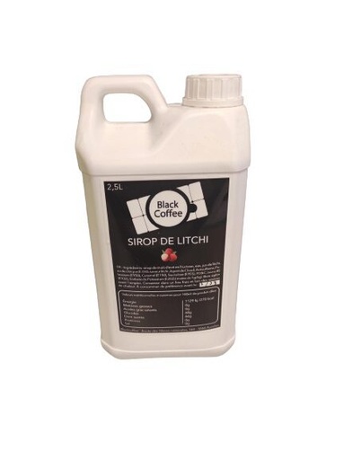 [25101220] *FDS*BLACK COFFEE SIROP GOUT LITCHIS BIDON DE 2.5L