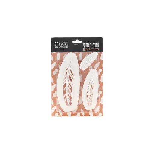 [08075984] FEATHER COOKIE CUTTERS 60 MM, 110 MM AND 155 MM 3 PIECES