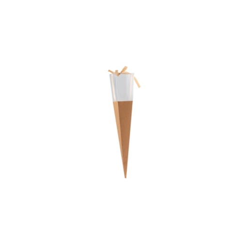 [61700542] CORNET KRAFT AVEC BOITE PET H30CM