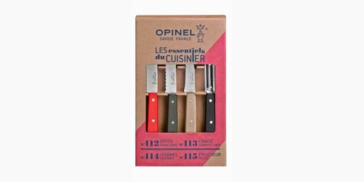 [60251389] OPINEL SET 4 COUTEAUX "LES ESSENTIELS" 4 COULEURS N.112-113-114-115