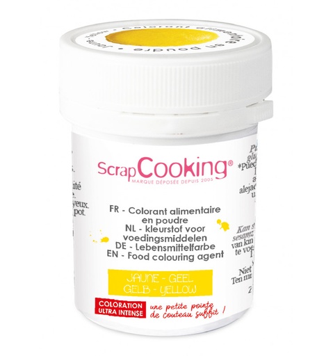 [08055638] SCRAPCOOKING KLEURSTOF ARTIFICIEEL GEEL 5GR