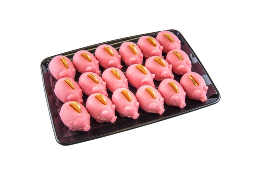 [15040725] BRUYERRE MASSEPAIN FORME COCHONS TIRELIRE 0,6KG