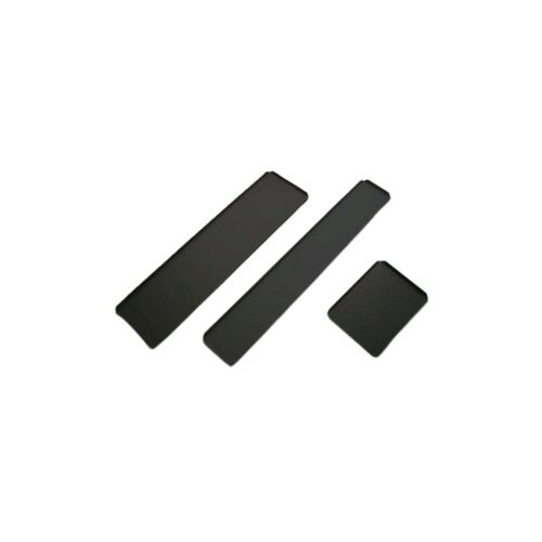 [53304049] BLACK ALUMINUM TRAY 70X10XH1CM STRAIGHT EDGE CUT ANGLE