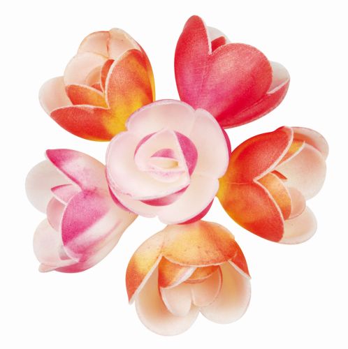 [08050326] RPI01 SMALL ROSE 40MM ASSORTED SHADED WAFER 72 PCES