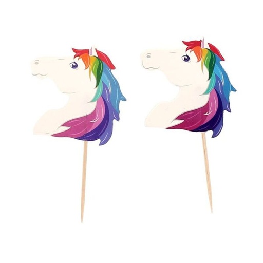[08075315] TETE DE LICORNE 2D SUR PIC 5CM 20PCES