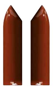 [08056036] 001606 PCB MOULES ROUGES À LÈVRES NEUTRE POUR 36 PIÈCES H. 5,2 CM 2PCES ***S/CD***