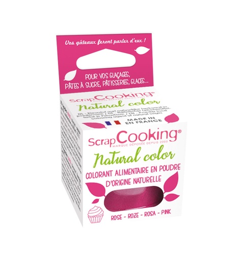 [08055662] SCRAPCOOKING NATURAL ROSE FOOD COLOURING 10GR