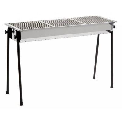 [57660981] HENDI BARBECUE CHARBON DE BOIS PATIO 77X38XHT76CM2 GRILLES CHROMEES 34.5