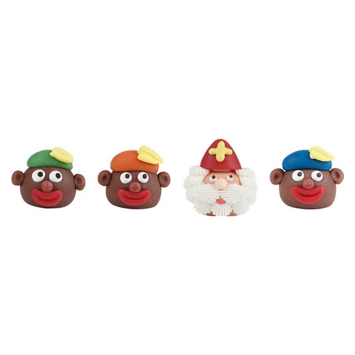 [08030430] 36711 3D HOOFD SINT EN PIET 42 STUKKEN = DOOS