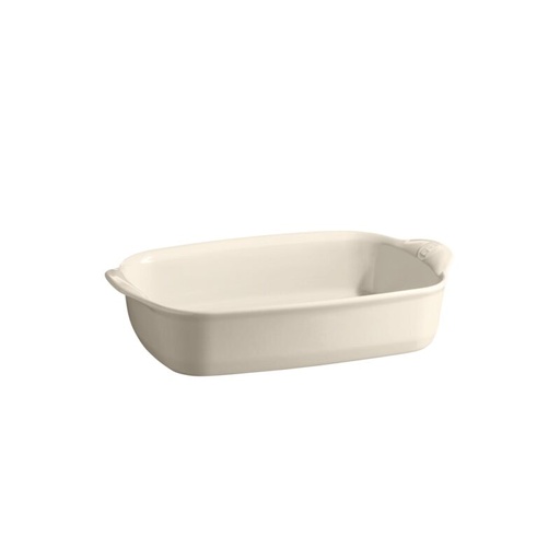 [57690015] EMILE HENRY PLAT ROTIR ARGILE 30X19CM 1.55L- BLANC