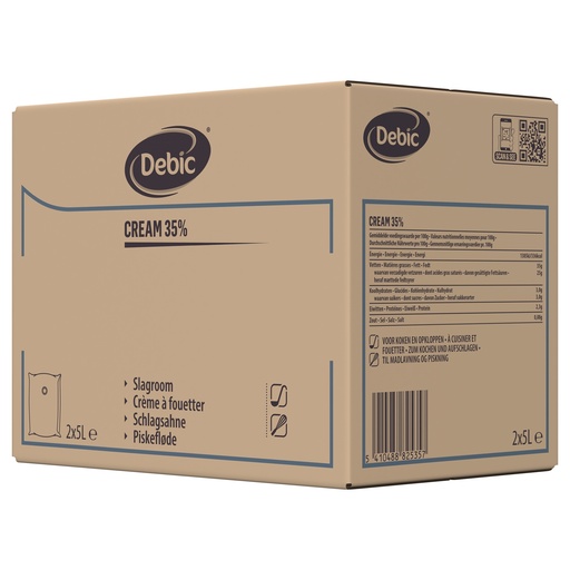[06020149] DEBIC ONGESUIKERDE ROOM 35% UHT 5L