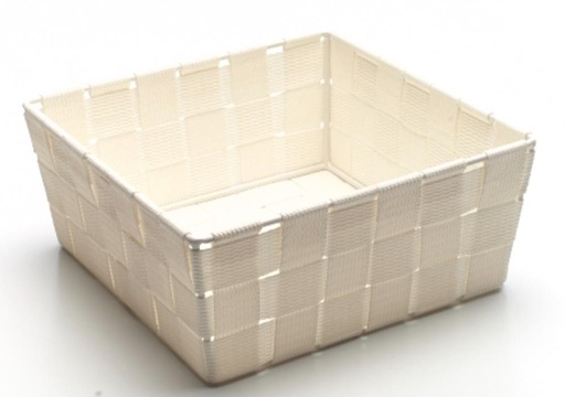 [60300261] PANIER CARRE SM CREME ROPE 20X20XHT8CM