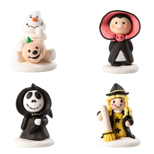 [08082234] 1091124 ASSORTIMENT FIGURINE HALLOWEEN EN SUCRE 3D 55MM 24PCES ***S/CDE***