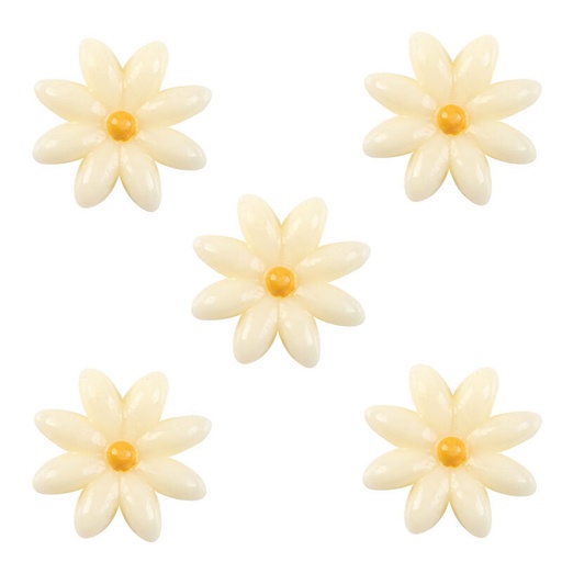 [08034245] 2034829 SMALL WHITE DAISY 2 CM 300PCS ***S/CDE***
