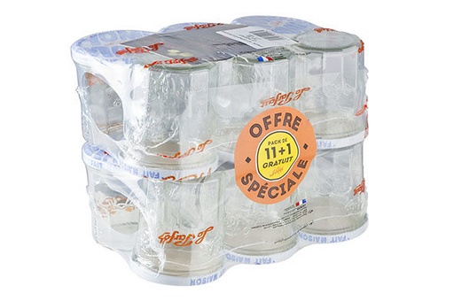 [56000141] LE PARFAIT SET OF 12 324 ML JAM JARS WITH LID