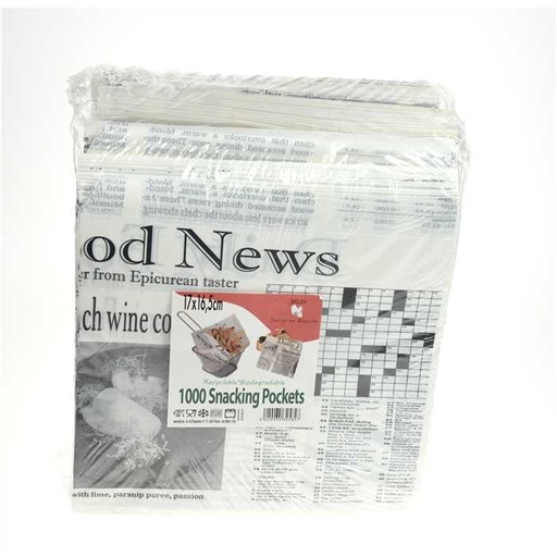 [57658424] FRIET/BURGERS ZAK 17X16.5CM OPEN AAN 2 ZIJDEN 1000 STUKS