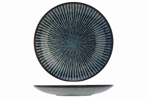 [60252175] C&T ATLANTIS STRIPE ASSIETTE DESSERT 21.5XH2.9CM - 8564022