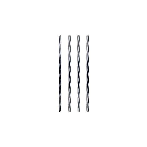 [53532139] PP COCKTAILRIETJES 15CM ZWART EN TRANSPARANT 200ST