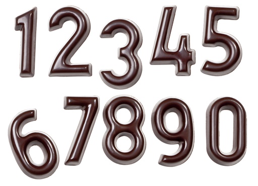 [70409490] CHOCOLADEVORM CIJFERS 0-9 10 FIG. CW1424