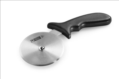 [50804320] ROULETTE A PIZZA UNIE EN INOX 10CM AVEC MANCHE  NOIR