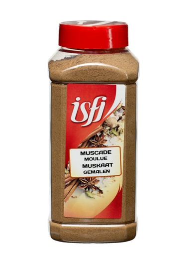 [05100184] ISFI GEMALEN NOOTMUSKAAT 500GR = POT