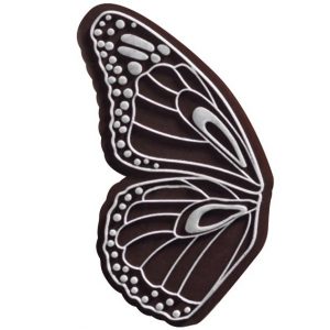 [08057950] 074268 PCB BUTTERFLY WINGS CN WITH EMBOSSED 2 DESIGNS 4.5X3.2 CM 72PCS ***S/CD***