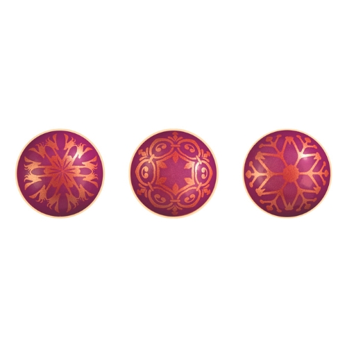 [08058064] 088030 PCB BOULES CB HIVER POURPRE 3 DESIGNS Ø 3CM 88PCS ***S/CDE***