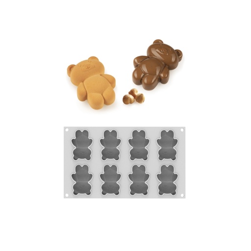 [51661573] SILIKOMART SILICONE MOLD TEDDY BEAR 7.9X5.6CM H2.7CM