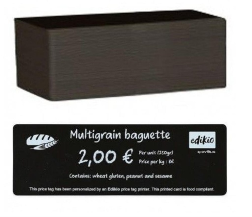 [57665015] EDIKIO LONG MATTE BLACK PVC CARDS - 150X50MM0.50MM -- 100 PCES FOR ACCESS/FLEX/DUPLEX