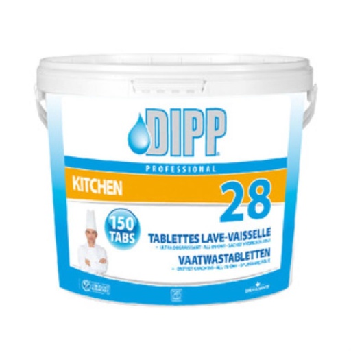 [20020149] DIPP 28 TABLETTES LAVE VAISSELLE 3KG 150 TABLETTES