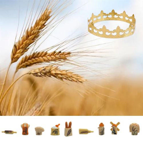 [60229087] 100PC "CEREAL" SANTON FIGURES + STD GOLD CROWNS ***NEW 2024***