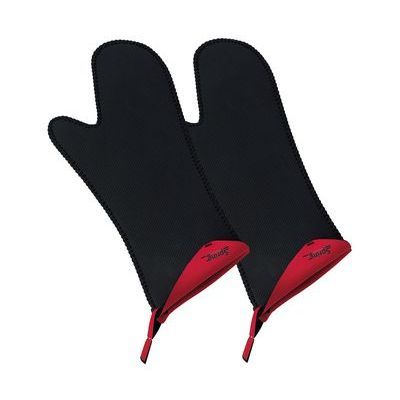 [62250429] SPRING SET 2 LONG GLOVES BLACK/RED -40°+250°C
