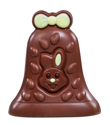 [13030365] CREUX CLOCHE CHOCOLAT AU LAIT DECORE 12.5CM 4 X 110GR