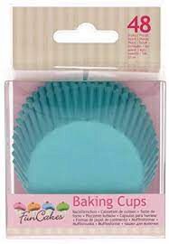 [70407329] FUNCAKES TURQUOISE CUPCAKE CASE 48 PCES 