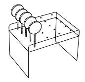 [60700709] 004560 PCB LOLLIPOP DISPLAYSTANDAARD VOOR 20 STUKS 25X18CM H16,5CM