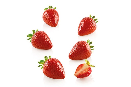 [51657450] SILIKOMART - MOULE TROMPE L'OEIL FRAISE - FRAGOLA 30 48 X 37MM H 33MM  VOL 30ML