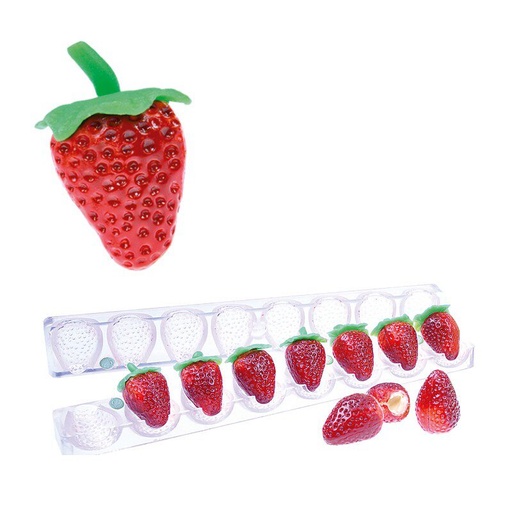[70409369] 3D POLYCARBONATE FRUIT MOLD STRAWBERRY 275 X 30 X 35 MM