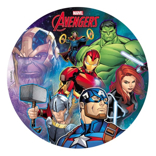 [08041936] DISQUE EN AMIDON AVENGERS Ø20CM