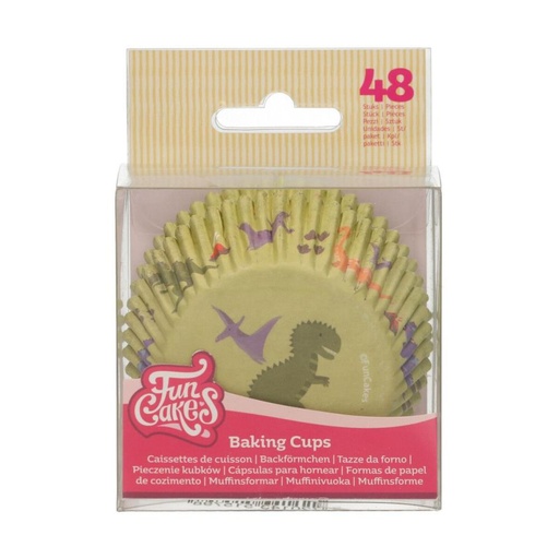 [70407311] FUNCAKES CAISSETTE CUPCAKE DINOSAURE48 PCES FOST+ INCLUS
