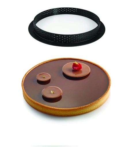 [51657387] MOULES SILIKOMART TARTE RING DIAM 190 H20MMCERCLES PERFORES 1PC