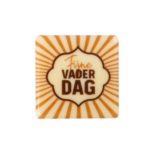 [08054546] 2011042 PLAQUETTE CARRE FIJNE VADERDAG 38MM CHOCOLAT120 PCES ***S/CD***