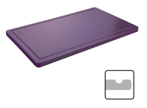 [50706126] CATERCHEF PLANCHE POLY VIOLET 40X25X2CM  A/RIGOLE