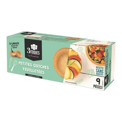 [05101509] 3TOQUES SMALL QUICHES 9 PCES.