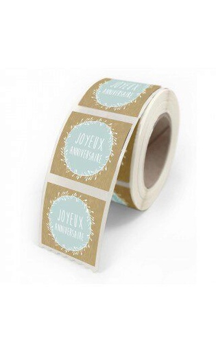 [70407637] ETIQUETTES ADHESIVE NATURE ANNIVERSAIRE
