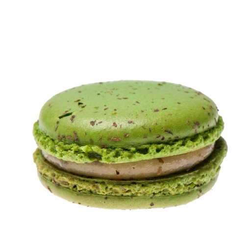 [02060228] M&A ZOETE MACARONS LIME MINT HART FRAMBOOS Ø 4,5CM 70X20GR