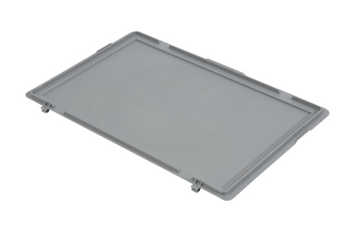 [60251109] EURONORM LID 60X40X1.6 LIGHT GREY W/HINGE