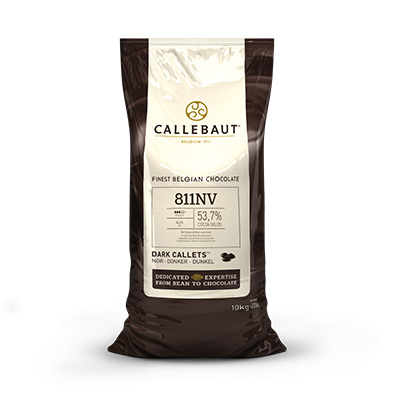 [03070123] CALLEBAUT 811NV-01B FONDANT CHOCOLADE CALLETS 55%  1 ZAK X 10KG = KG