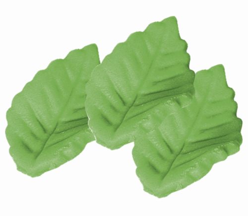 [08033001] GREEN MARZIPAN LEAVES LONG 4CM 200PCS