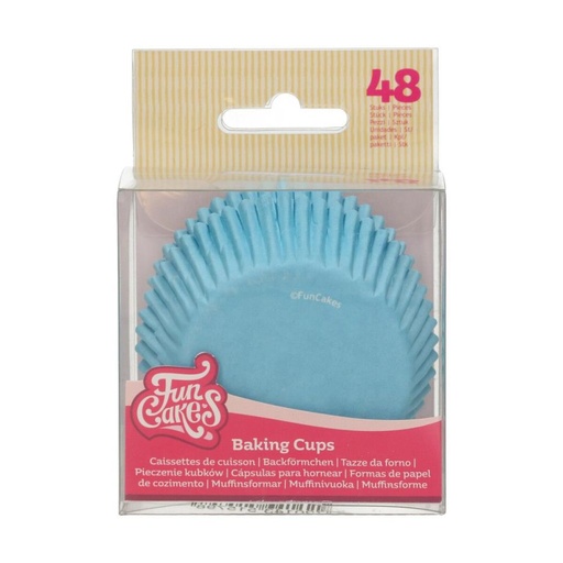 [70407308] FUNCAKES LIGHT BLUE CUPCAKE CASE 48 PCES FOST+ INCLUDED